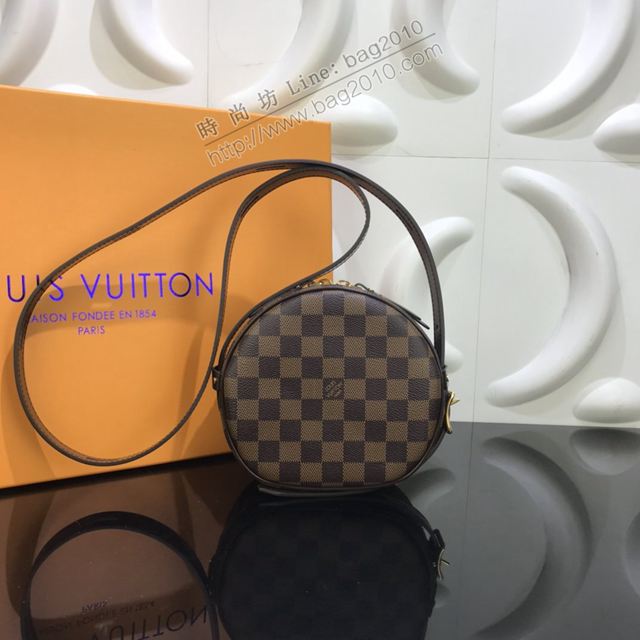 LV包 lv新款女包 BoteChapeauSouple手袋 LV棋盤格圓形挎包  ydh3475